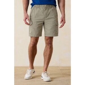 Tommy Bahama Relax Cargo Shorts Mens XL Khaki Cotton Utility Summer Travel Beach